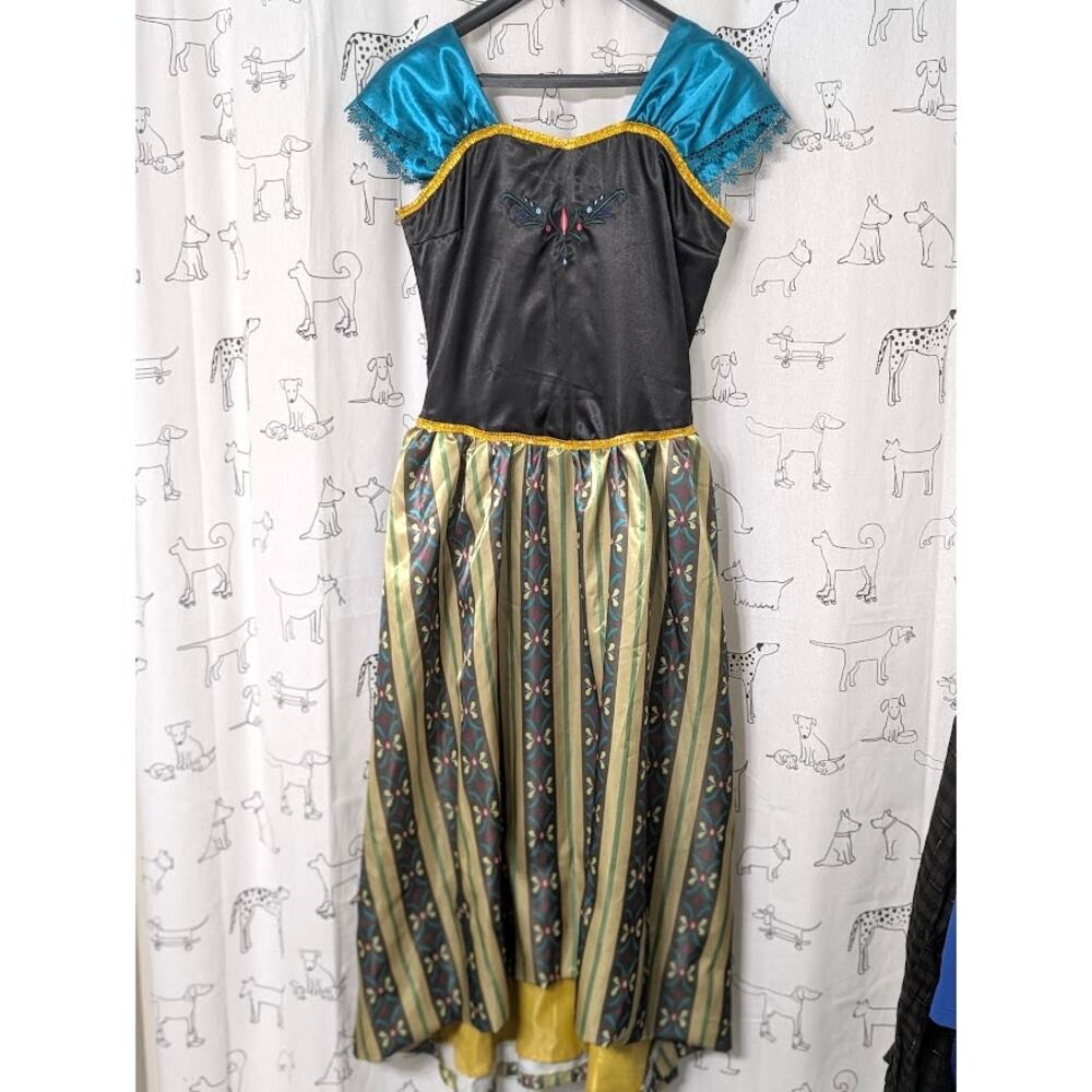 Disney Frozen Anna Coronation Dress Costume Womens Size Large Halloween Cosplay